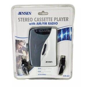 Vintage Jensen SCR68A AM/FM Radio Stereo Cassette Player Portable Walkman SEALED